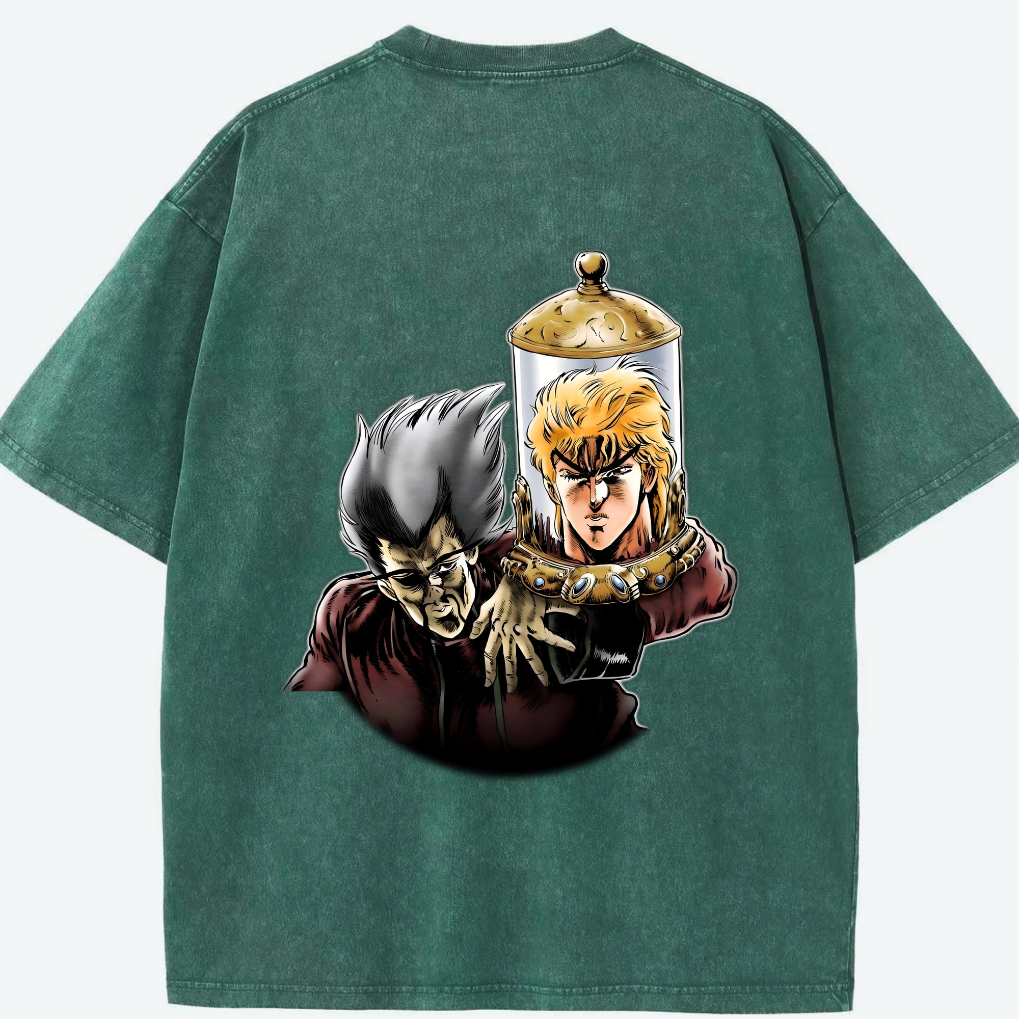 （画像用） ジョジョの奇妙な冒険 ディオ?ブランドー JoJo's Bizarre Adventure Dio Brando 綿100% ヴィンテージ風 半袖Tシャツ（背面プリント）